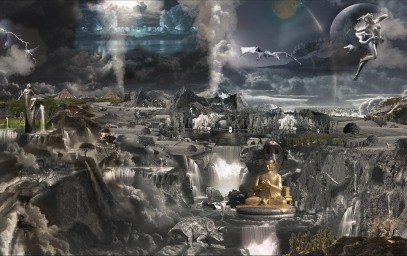 'Nagarjuna's kingdom detail IV' - by Digital Imagine TV